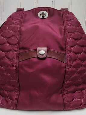 Mosey Quilted Soft Plum Purple Shoulder Bag Purse/Backpack